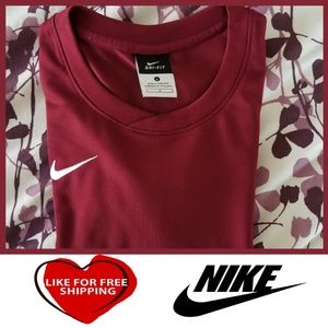 Youth Nike Dri Fit Athletic Maroon Shirt